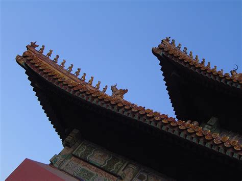 stock photo   forbidden city palace details  china