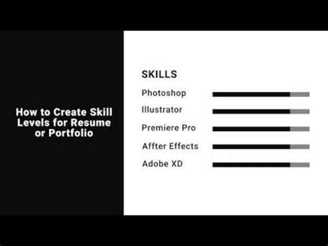 How To Create Skill Level Scales For Resume YouTube