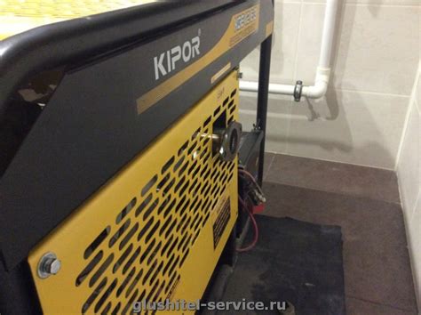 Установка системы выпуска выхлопных газов для бензогенератора Kipor ...