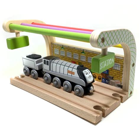 Special offer Multicolored Double track station and spencer wooden ...