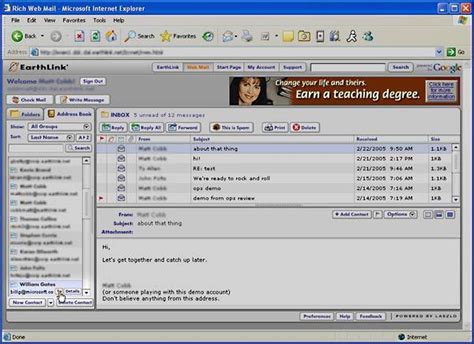 Earthlink Webmail