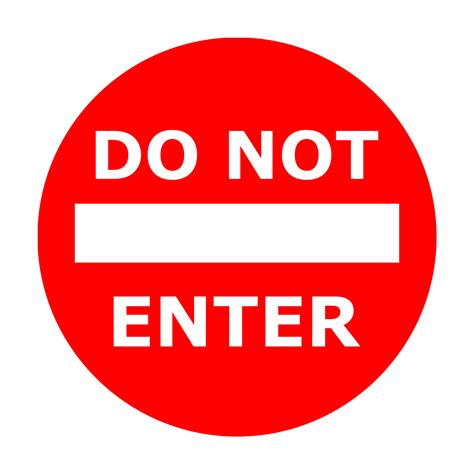 Do not enter sign illustration 27155918 PNG