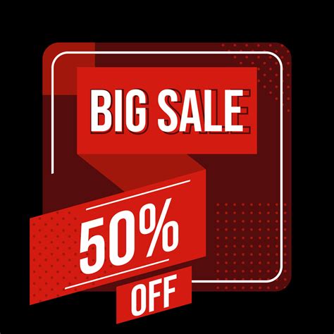 Big sale 50 percent off,social media poster 14856641 Vector Art at Vecteezy