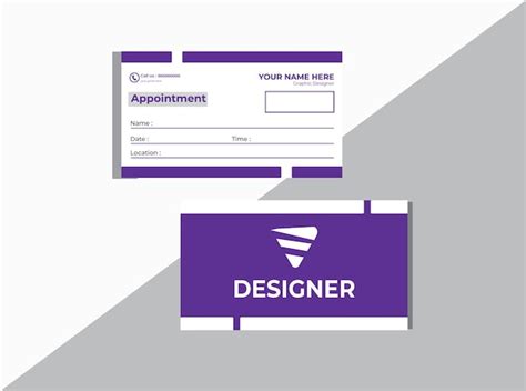 Premium Vector | Appointment reminder card professional concept design