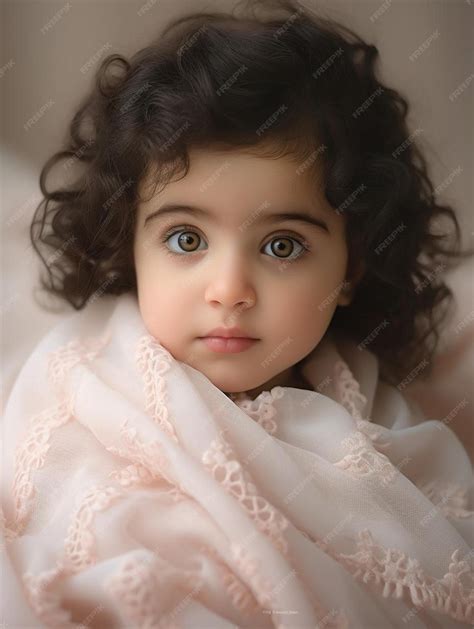 Premium Ai Image Portrait Photo Of Spanish Infant Female Curly Hair