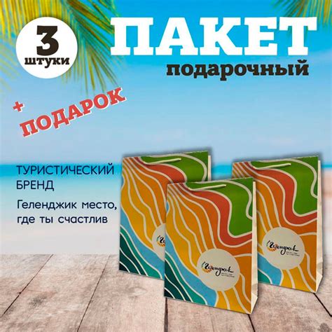 Пакет подарочный универсальный с туристическим брендом города Геленджик ...