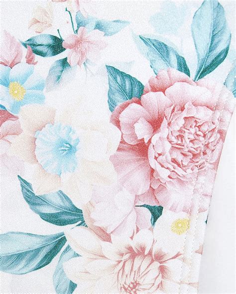 Cream Floral High Waisted Bikini Bottoms River Island