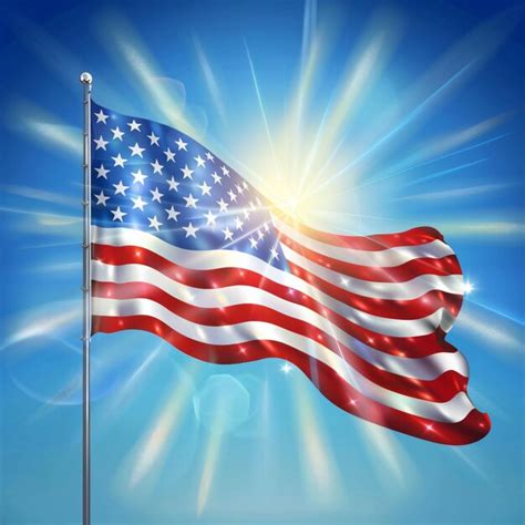 flag   sun shining   premium ai generated image