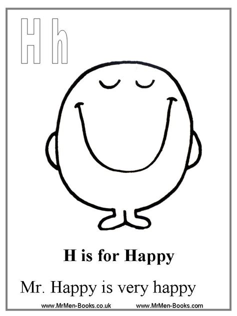 Mr Happy Coloring Page | Mr men little miss, Vintage coloring books