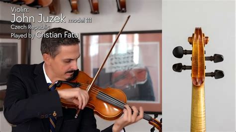 Sold John Juzek Model 111 Flamed Violin Czech Republic Cristian Fatu Metzler Violin Shop