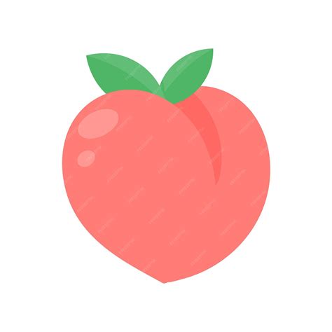 Premium Vector | Peach vector pink heart shaped peach healthy sweet fruit