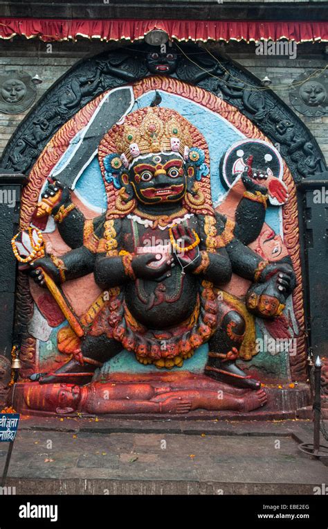 Kal Bhairab Shrine In Durbar Square Kathmandu Nepal Stock Photo Alamy