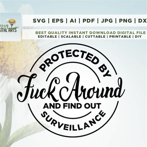 Fuck Around And Find Out Surveillance Svg Etsy