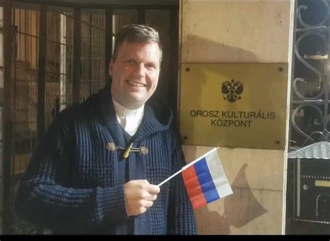 Pro Orbán Roman Catholic priest a flag bearer of political Christianity participating in gay