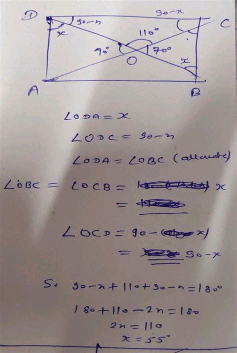 The Diagonals Of A Rectangle ABCD Intersect 0 Ir