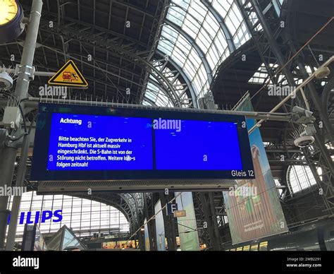 Hamburg Germany 08th Jan 2024 A Display Board Provides Information