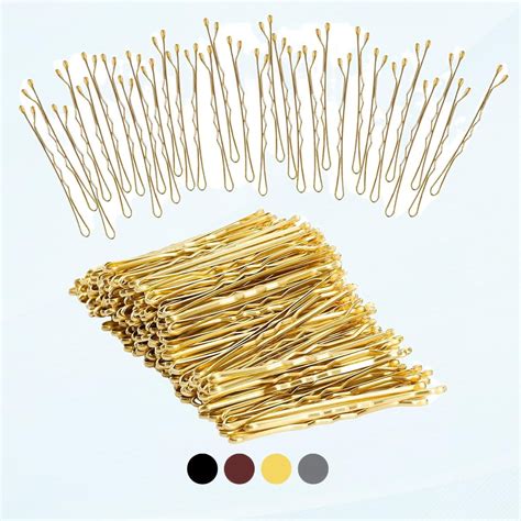 Bobby Pins 150 Pcs 5 5cm Blonde Long Hair Grips With Transparent Storage Box Thicker And
