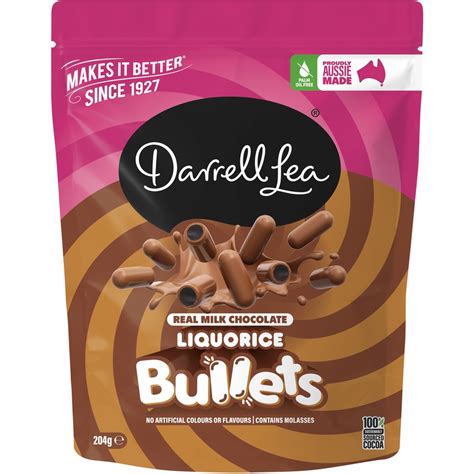 darrell lea milk chocolate liquorice bullets  big
