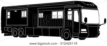 Motorhome / Rv Black Vector & Photo (Free Trial) | Bigstock