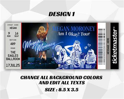 Personalized Megan Moroney Concert Ticket, Am I Okay? Tour, Country