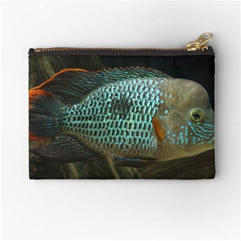 Green Terror Aequidens Rivulatus Zipper Pouch For Sale By Bidkev