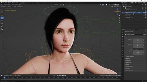 Realistic Female D Model Bikini Rigged Character Low Poly Superhive Formerly Blender Market