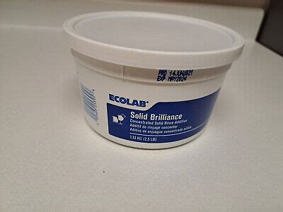 Ecolab Solid Brilliance Concentrated Rinse Additive Ebay