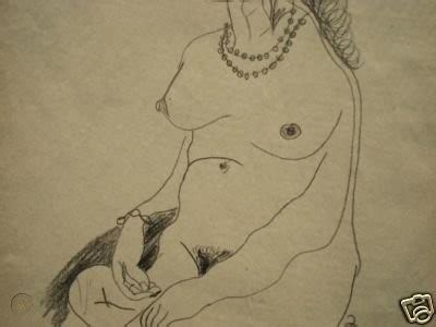 Pablo Picasso Nude Woman Pencil Drawing