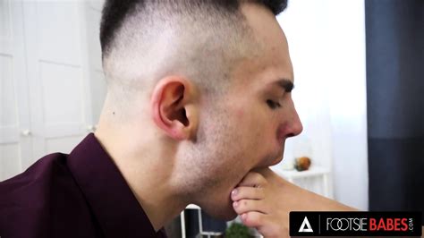 FOOTSIE BABES Cute Brunette Gives Hot Footjob And Gets Cum On Her Pretty Feet Petite