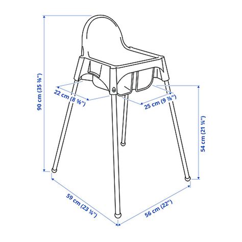 ANTILOP высок стульчик с ремн безопасн белый/серебристый | IKEA Eesti