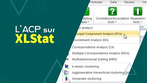 Lanalyse En Composantes Principales Acp Avec Xlstat Youtube