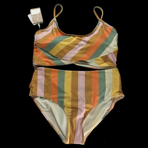 Nani Swim Nani Coastal Stripe Bikini Size Large Poshmark