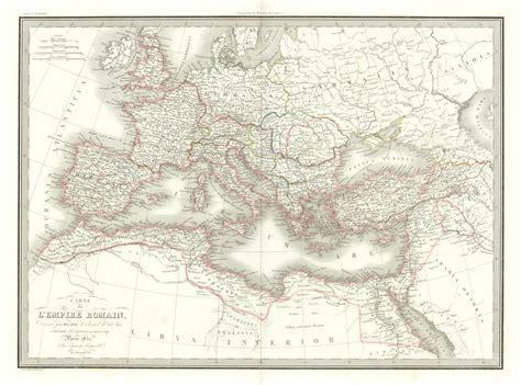 Carte De Lempire Romain The Roman Empire Lapie 1832 Old Antique Map