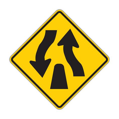 divided highway ends hall signs