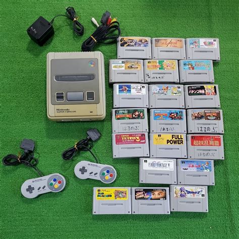 【やや傷や汚れあり】スーパーファミコン 本体 後期型 Shvc Jpn 1 動作確認済み ソフト カセット20本 まとめ売り スーパーマリオ