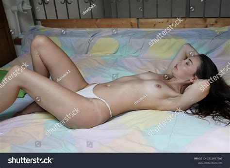 Beautiful Nude Woman Posing Bed Photographer Stock Photo Shutterstock