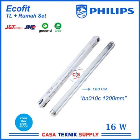 Jual Tl Philips Bn010c 1200mm Led Tube Ecofit T8 Set 16w 16 W Kap