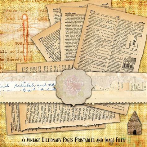dictionary pages  print   png files   traditional