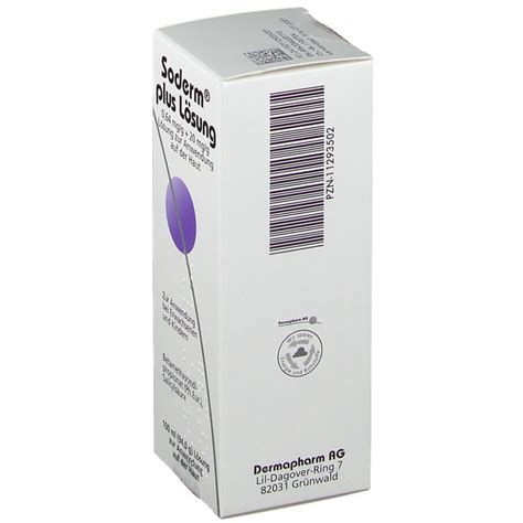 Soderm® Plus Lösung 0,64 mg/g + 20 mg/g 100 ml mit dem E-Rezept kaufen ...