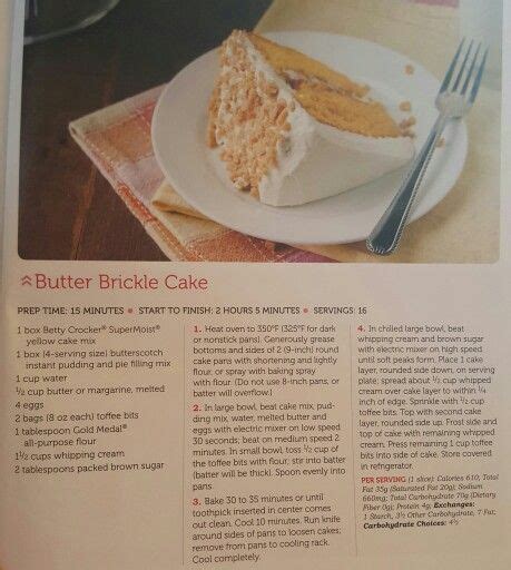 Butter Brickle Cake Butter Brickle Favorite Recipes Dessert Recipes