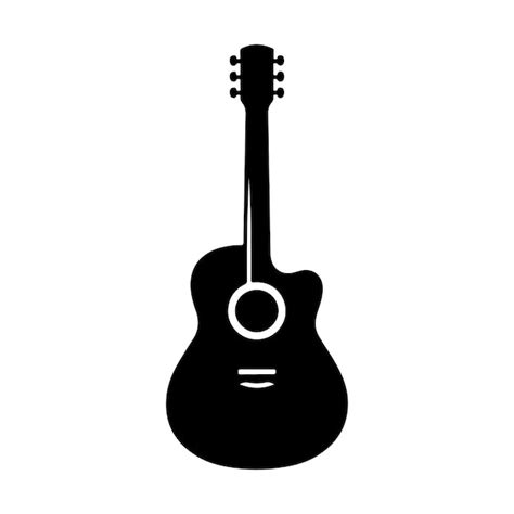 Silhueta de guitarra elétrica em fundo branco Silhueta da guitarra