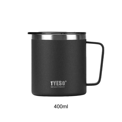 Original Tyeso Vacuum Insulated Thermos Flask Mug With Handle And Lid Hot Cold Ml Shopee
