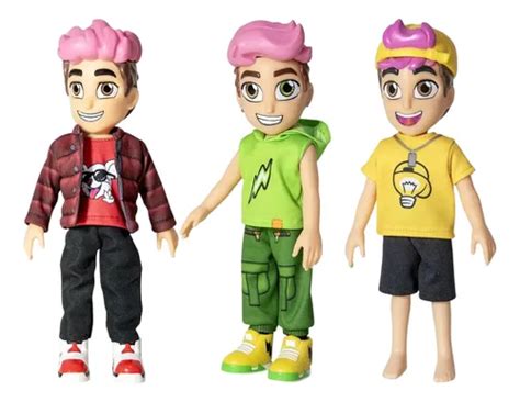 Bonecos Dos Youtubers - Bonecos Dos Rosas Leozin Void E Roson Kit Infantil Youtubers | Frete grátis