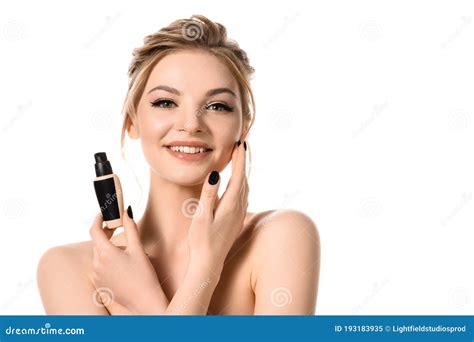 Smiling Naked Beautiful Blonde Woman With Stock Image Image Of Cheerful Smiling 193183935