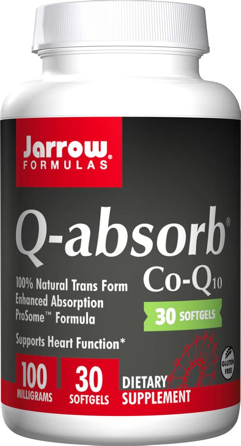 Jarrow Formulas Q-Absorb Co-Q10, Supports Heart Function, 100 mg, 30 ...