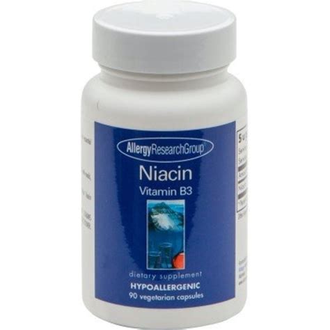 Ниацин (витамин В3), 90 вег. капсули - Allergy Research Group - VitalAbo