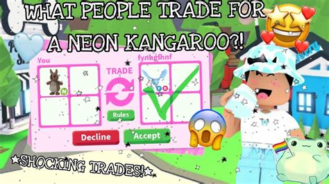 WHAT PEOPLE TRADE FOR A NEON KANGAROO IN ADOPT ME ROBLOX