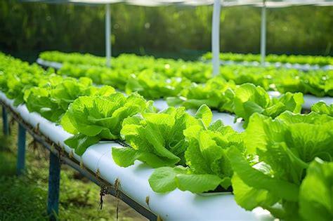 Premium Ai Image Hydroponic Lettuce Growing