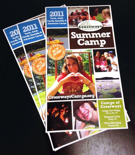 Brochure Publicizing Summer Camp Programs For Crossways Camping