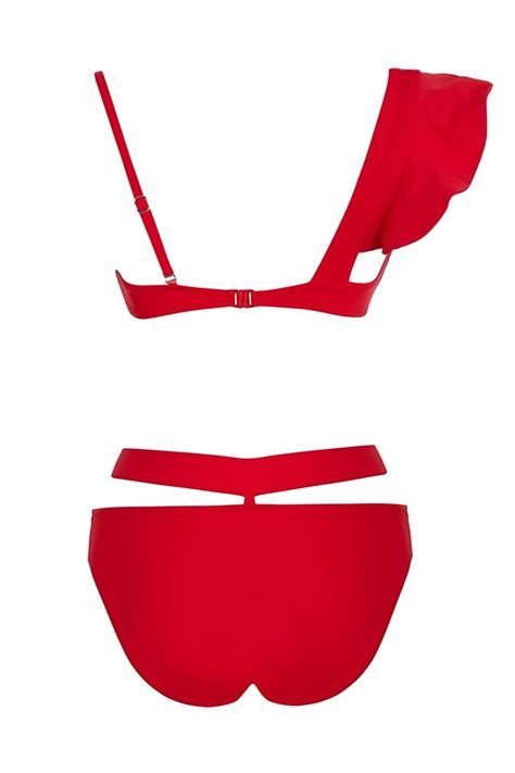 SAILOR moda V Yaka Volanlı Bikini Takım Fiyatı Yorumları Trendyol